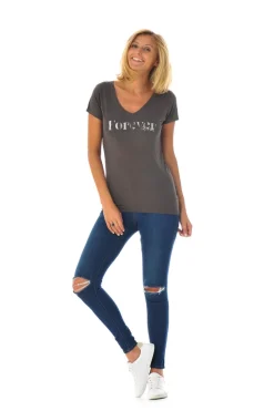 Tee Shirt Femme Kaporal Cox Asphalt H16