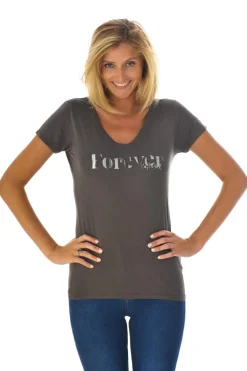 Tee Shirt Femme Kaporal Cox Asphalt H16
