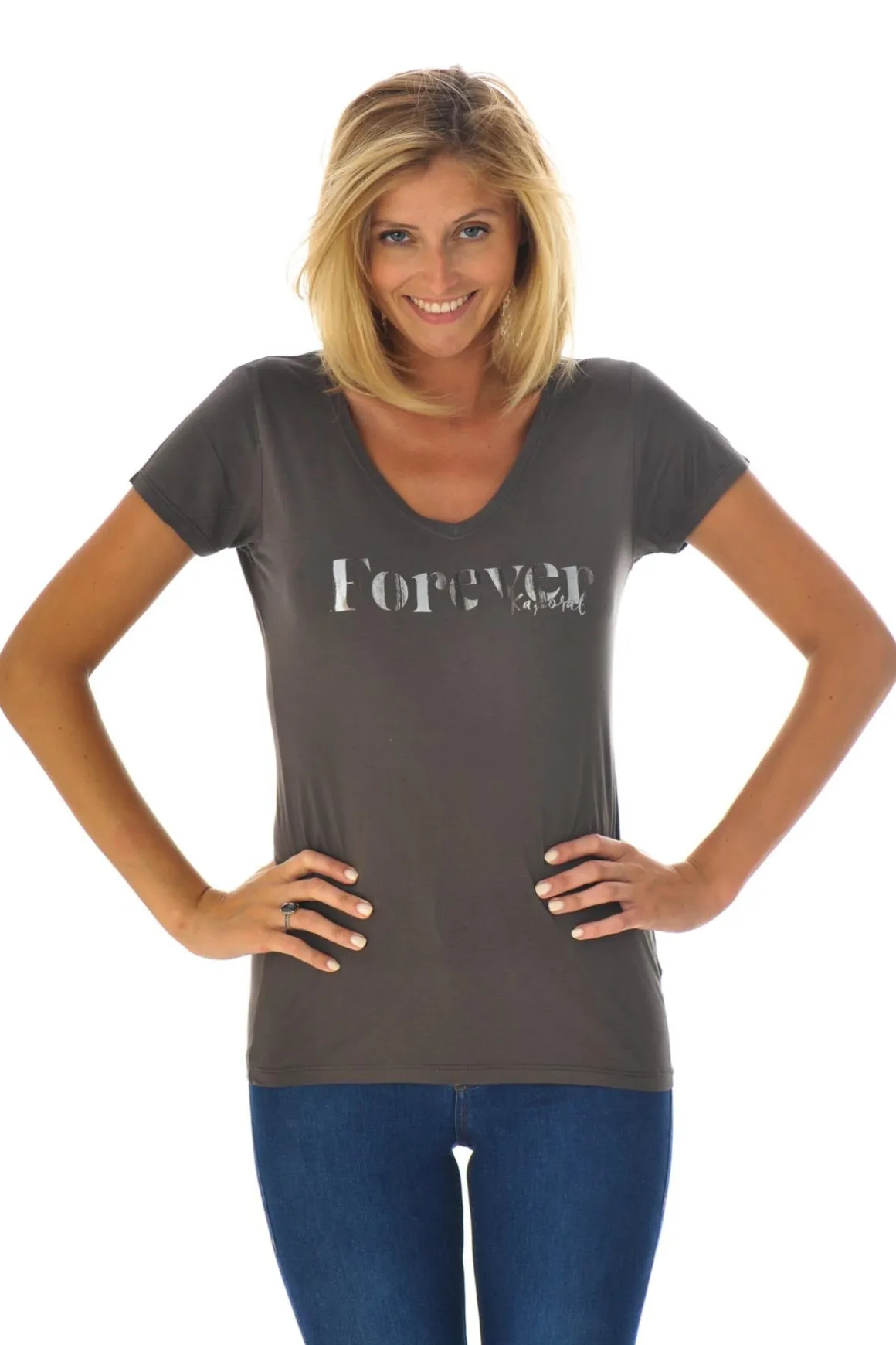 Tee Shirt Femme Kaporal Cox Asphalt H16