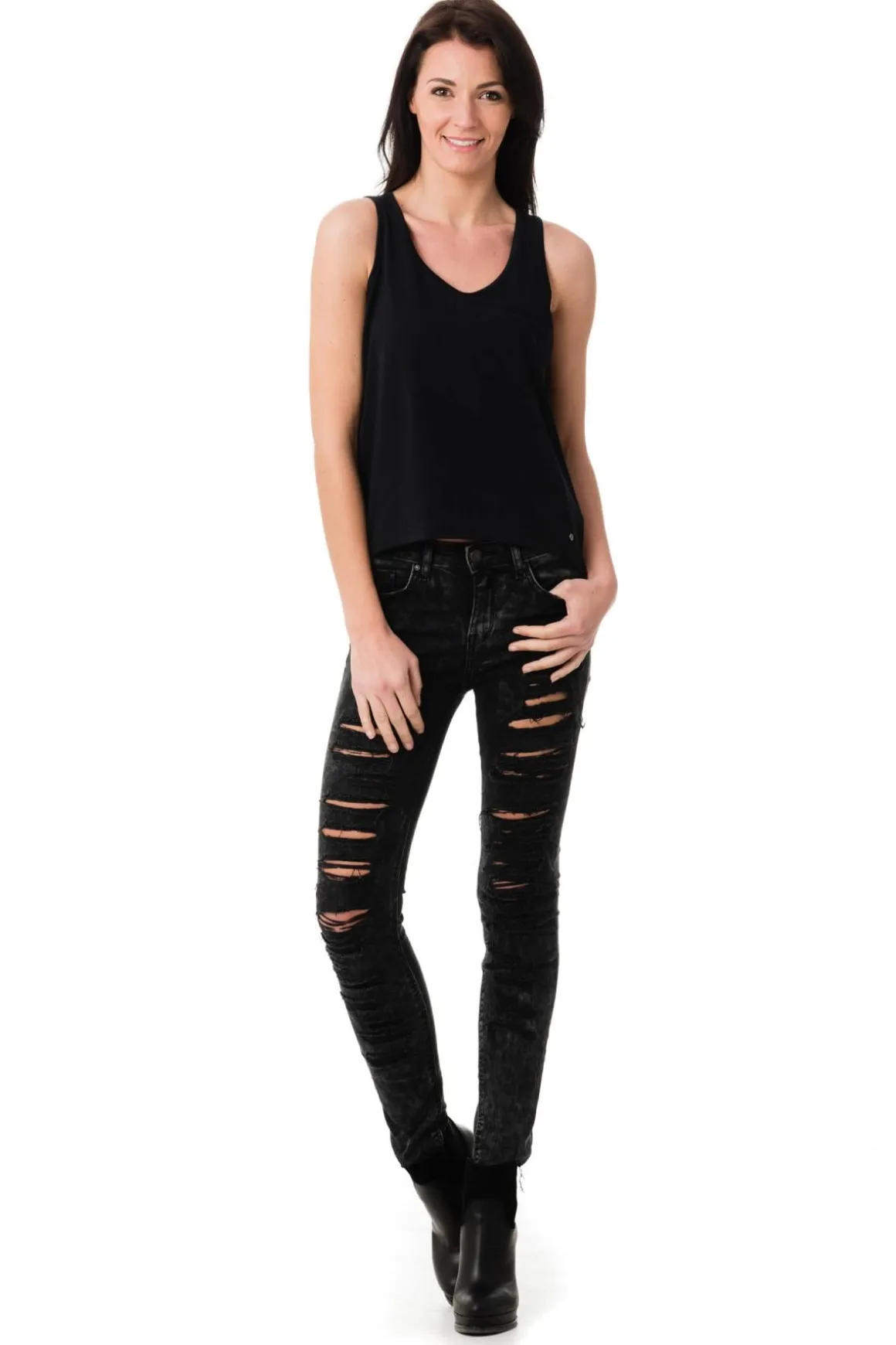Tee Shirt Femme Kaporal Fishy Black