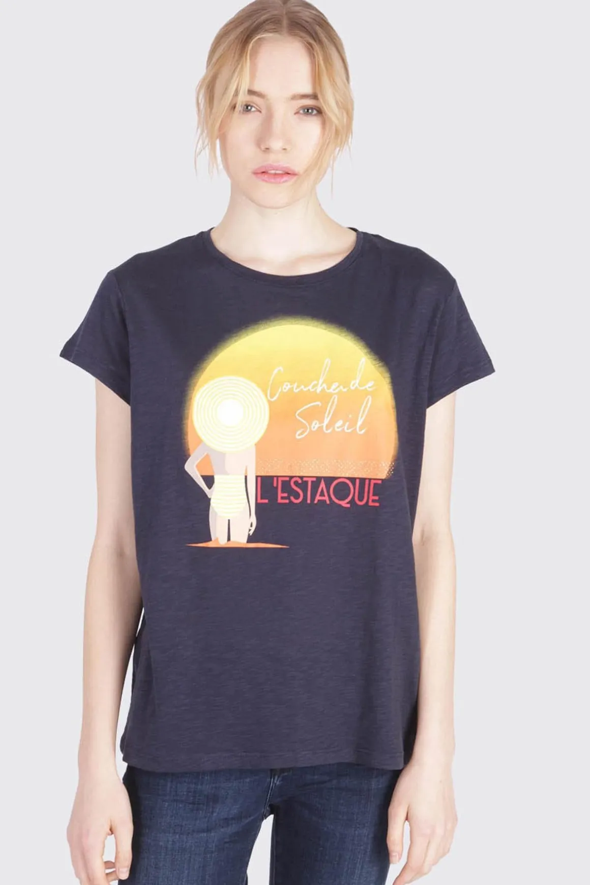 Tee Shirt Femme Kaporal Rare Marine