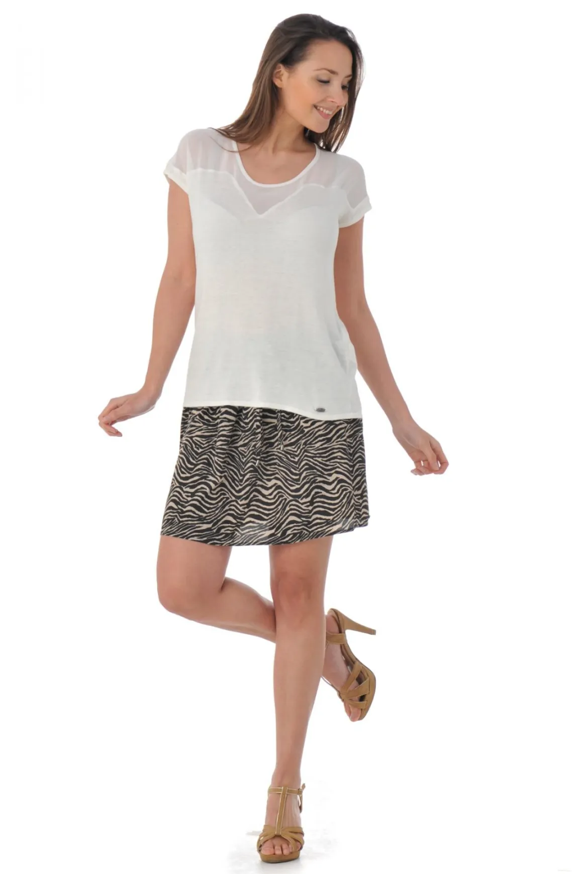 Tee Shirt Femme Kaporal Roy Off White