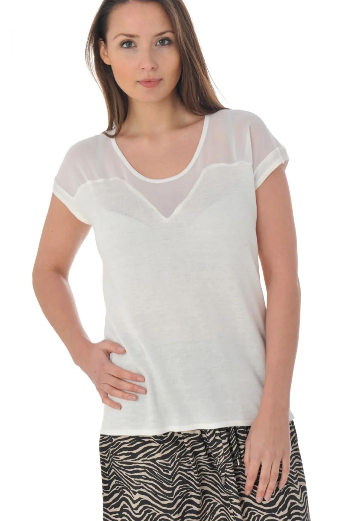 Tee Shirt Femme Kaporal Roy Off White