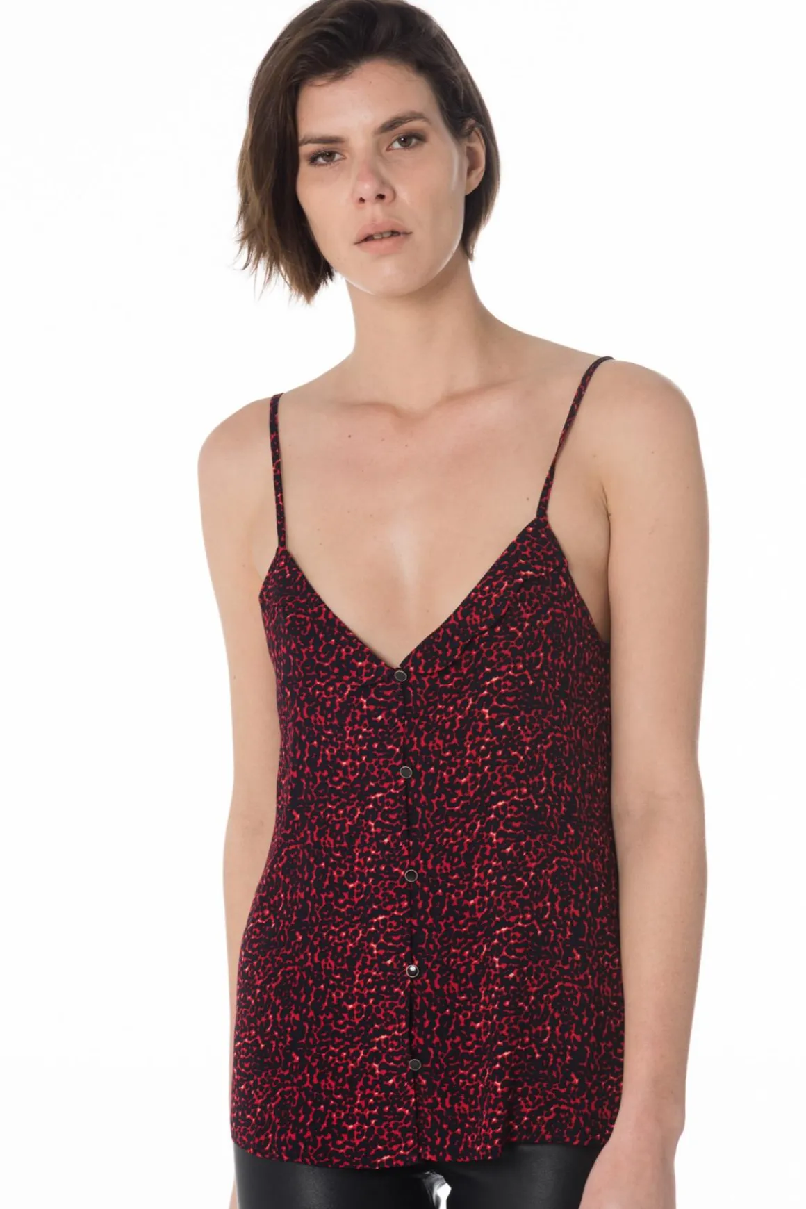 Tee Shirt Femme La Petite Étoile Louane Leopard Rouge