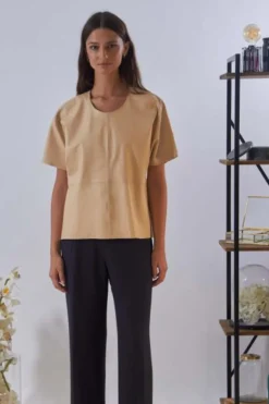Tee Shirt Femme Oakwood Angelina Beige 514