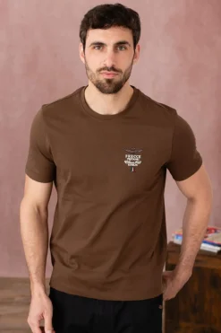 Tee Shirt Homme Aeronautica Militare Ts2062J592 57545 Chocolate