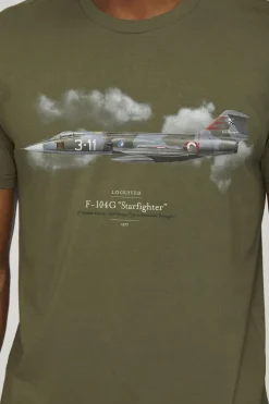 Tee Shirt Homme Aeronautica Militare Ts2254J607 39291 Verde Oscuro