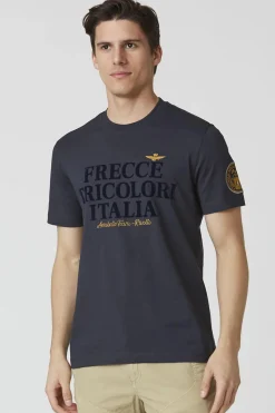 Tee Shirt Homme Aeronautica Militare Ts2404J596 08184 Blu Navy