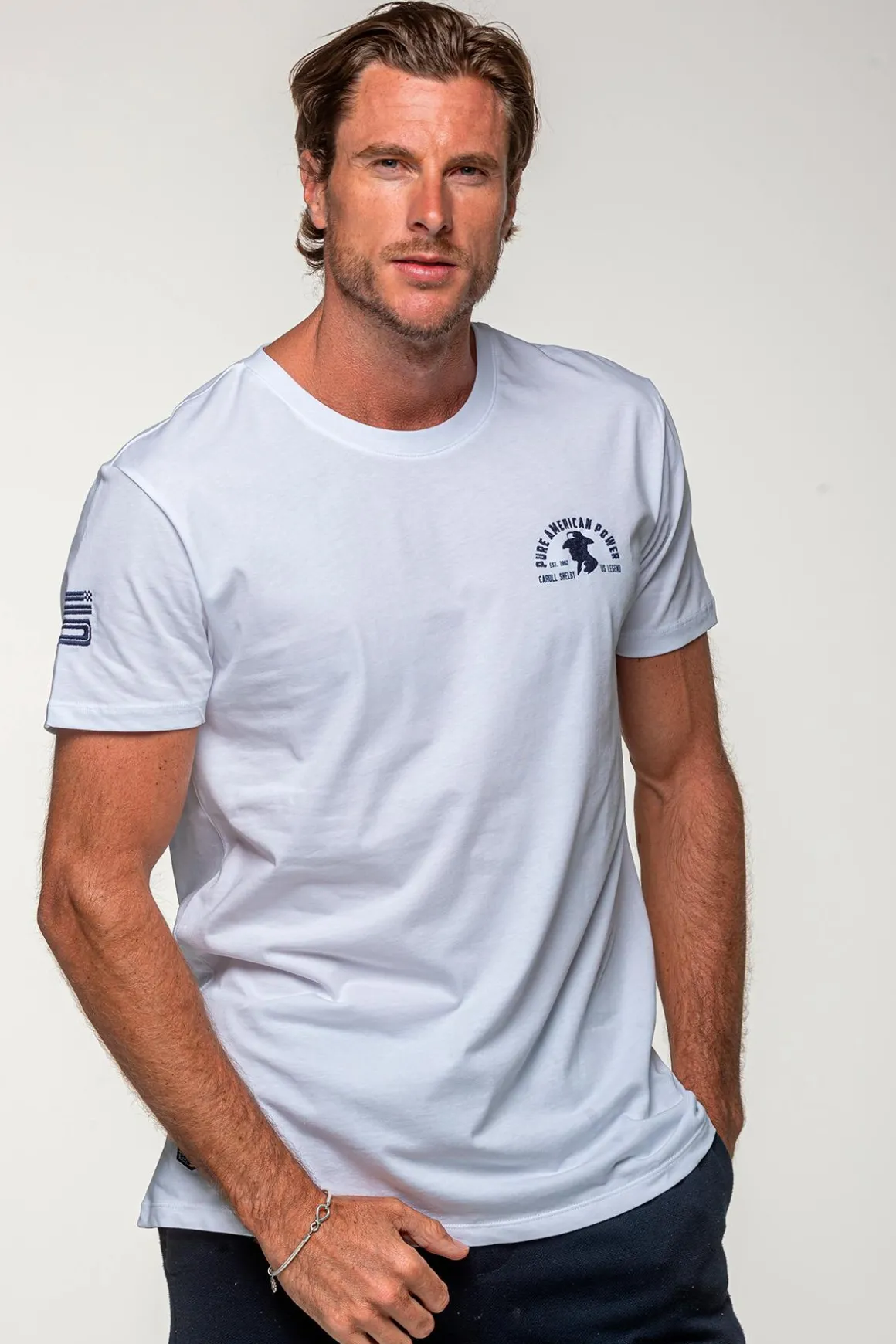 Tee Shirt Homme Carroll Shelby Tee Shirt 1966 Blanc