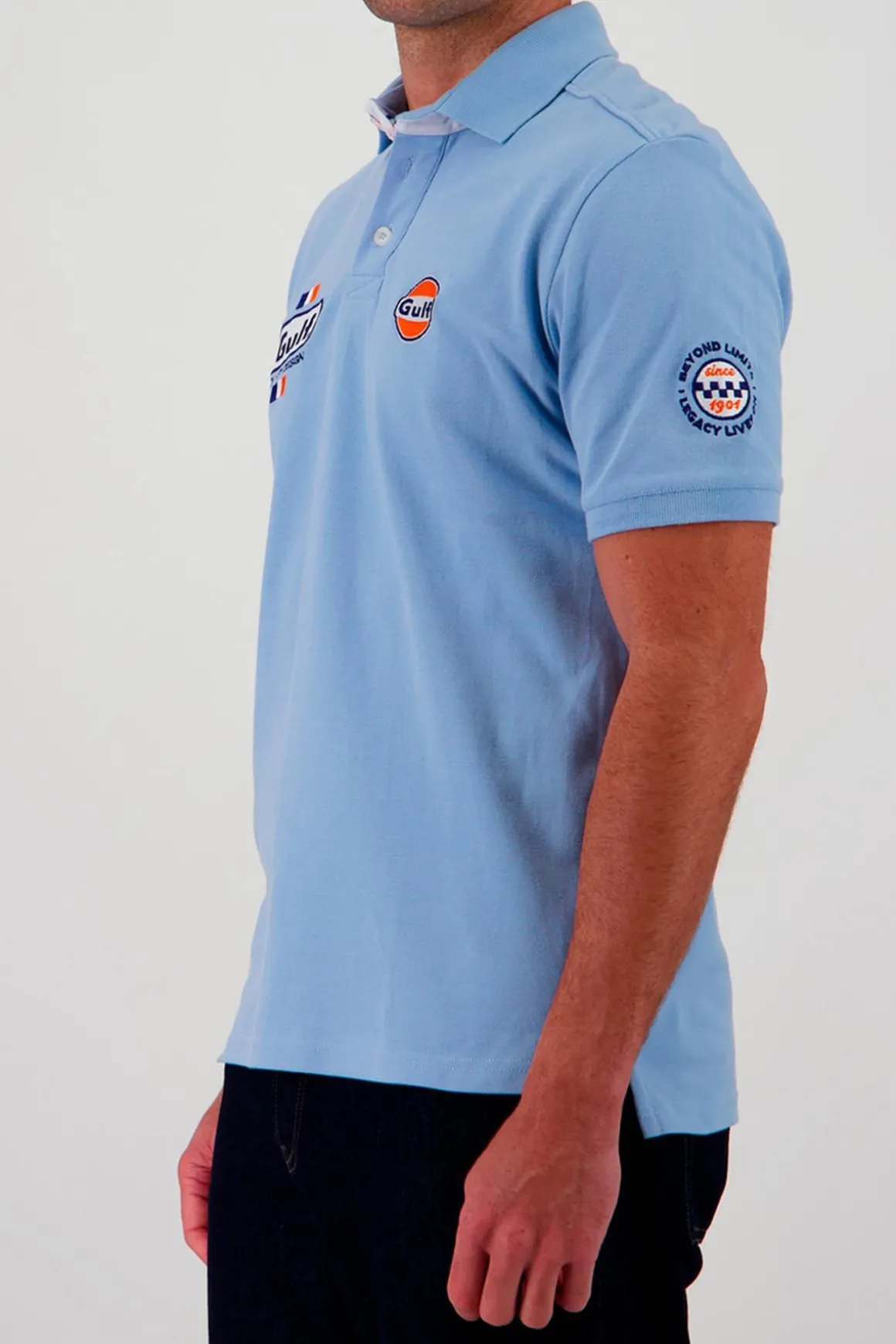 Tee Shirt Homme Gulf Polo Gulf Pom01-125 Light Blue