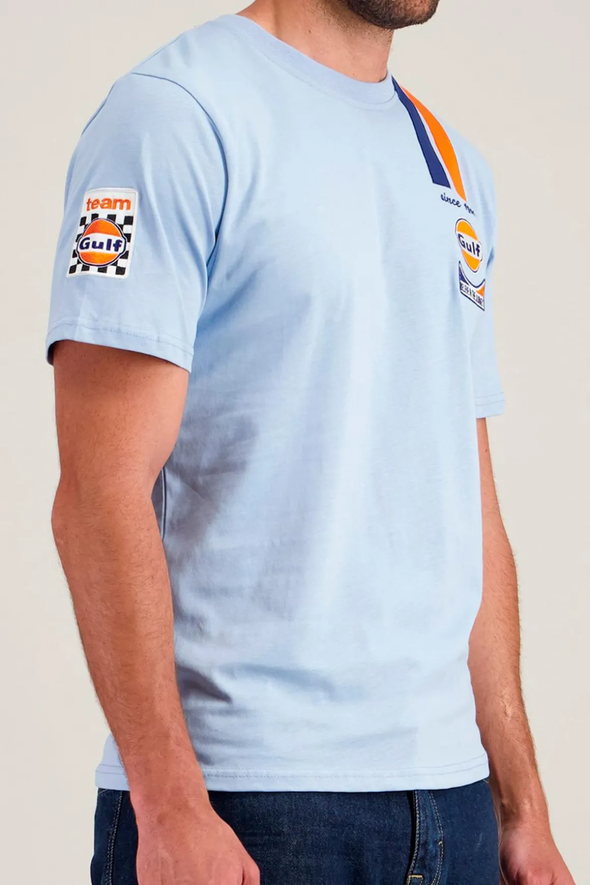 Tee Shirt Homme Gulf Tee Shirt Gulf Tsm03-125 Light Blue