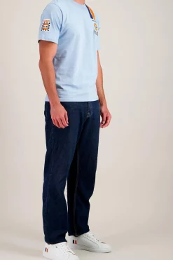 Tee Shirt Homme Gulf Tee Shirt Gulf Tsm03-125 Light Blue
