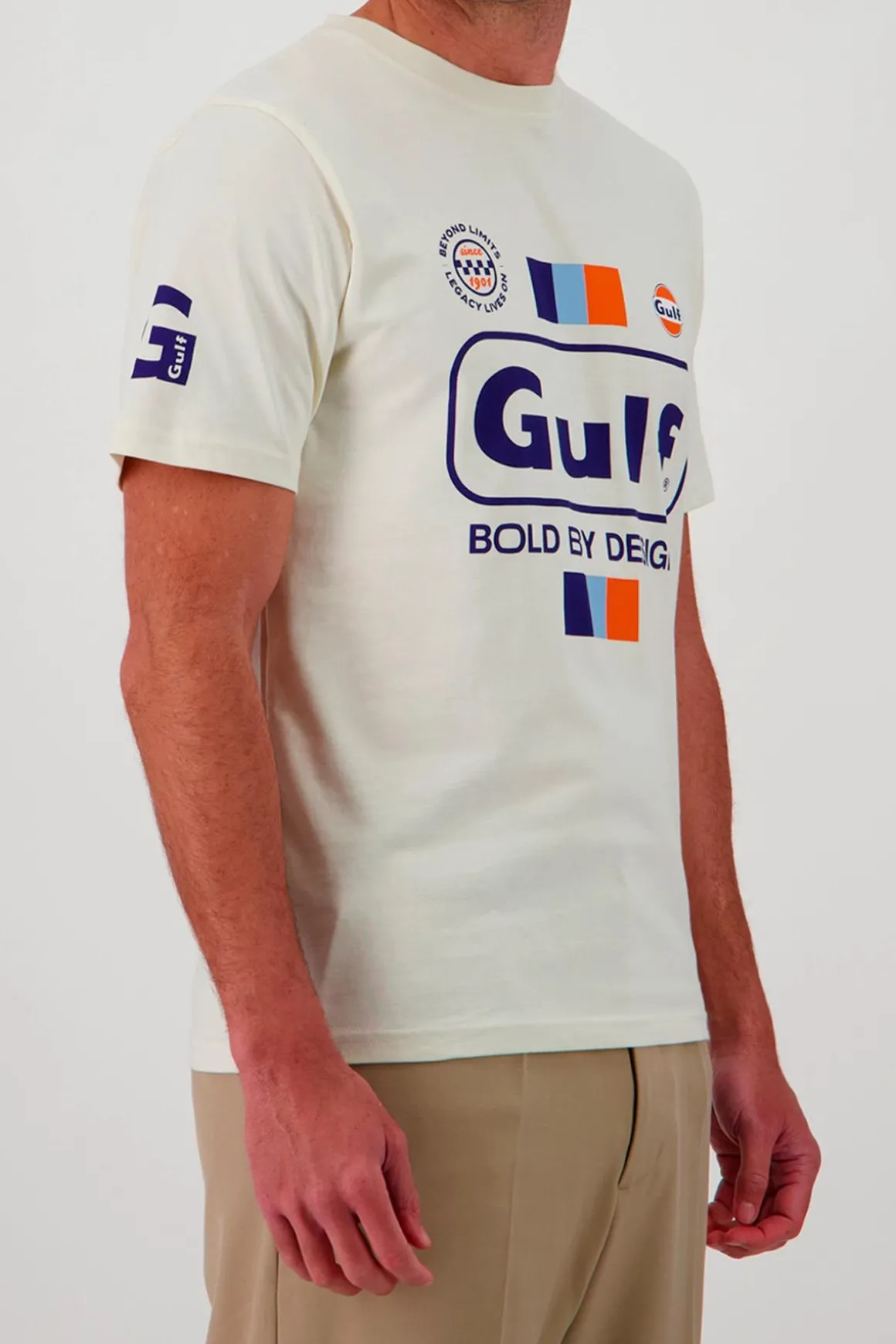 Tee Shirt Homme Gulf Tee Shirt Gulf Tsm02-003 Ecru