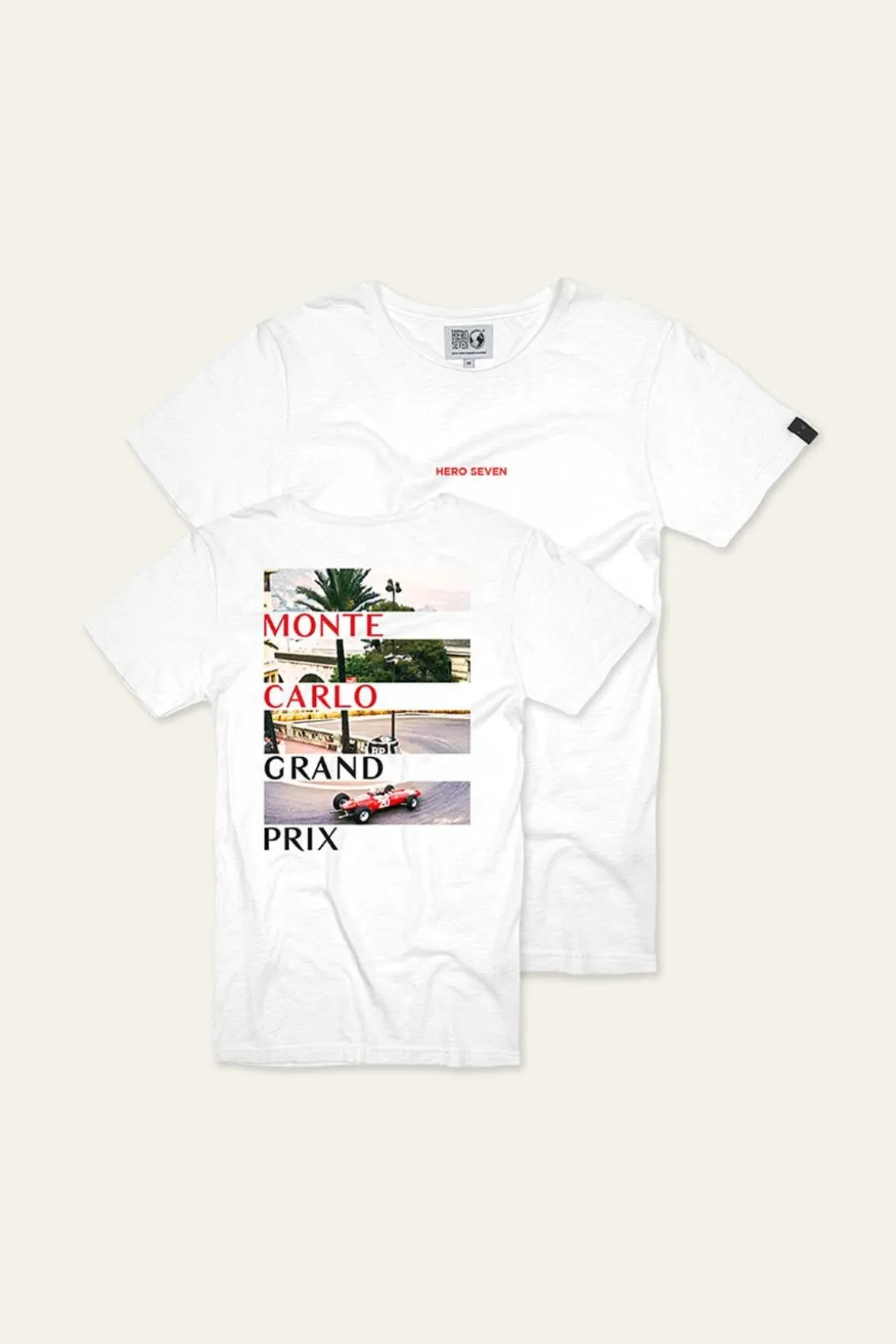 Tee Shirt Homme Hero Seven Monte Carlo White