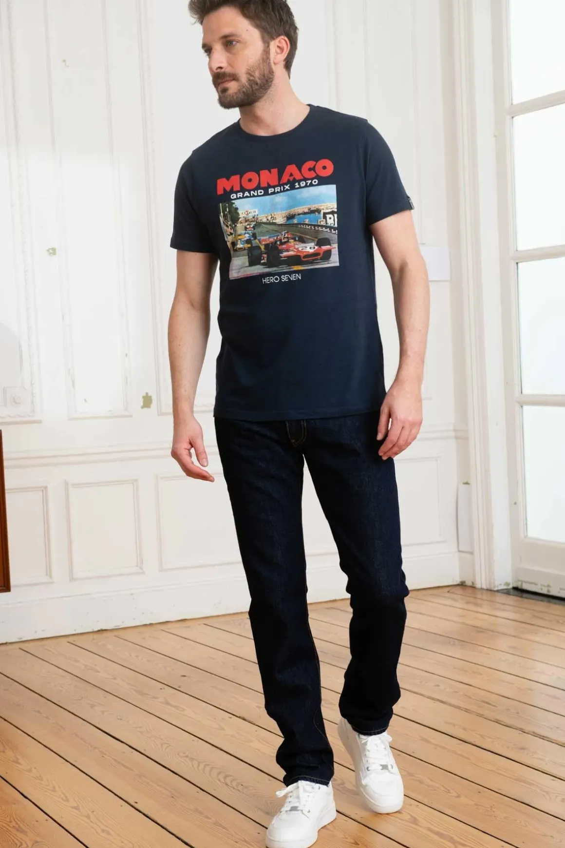 Tee Shirt Homme Hero Seven Monaco Navy