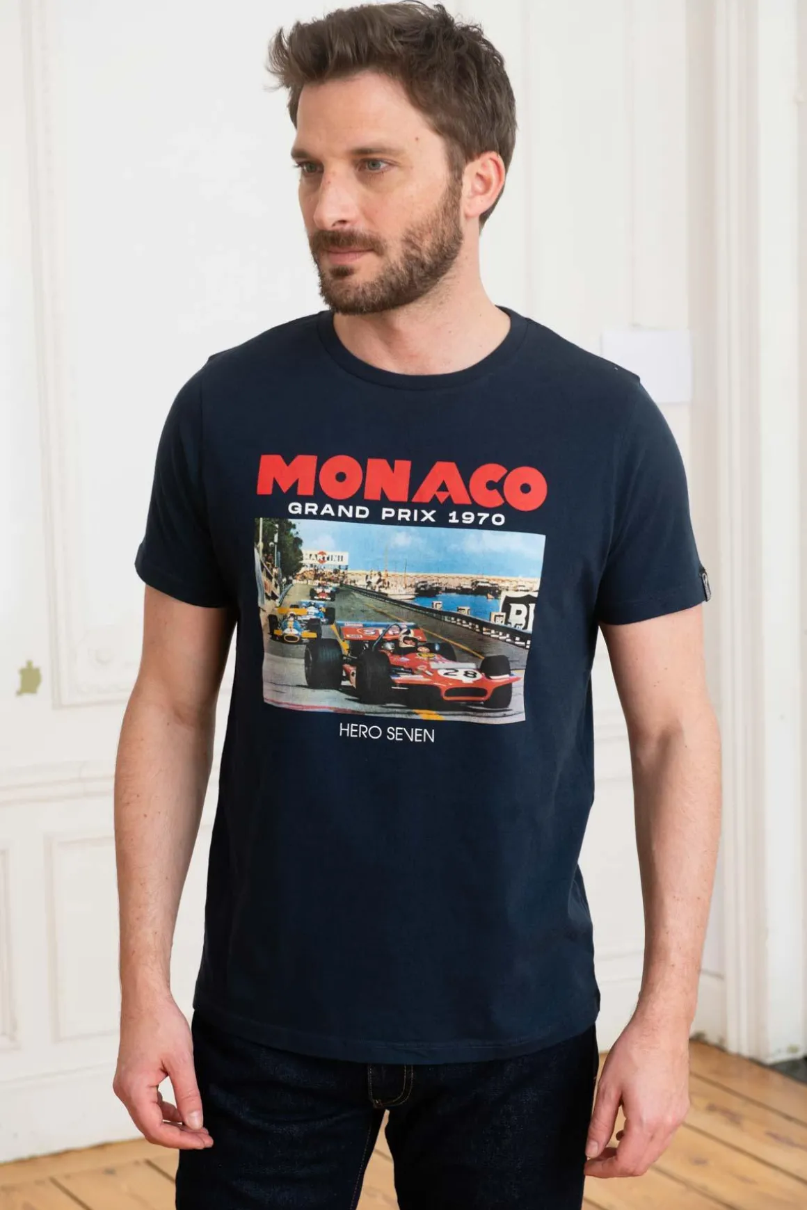 Tee Shirt Homme Hero Seven Monaco Navy