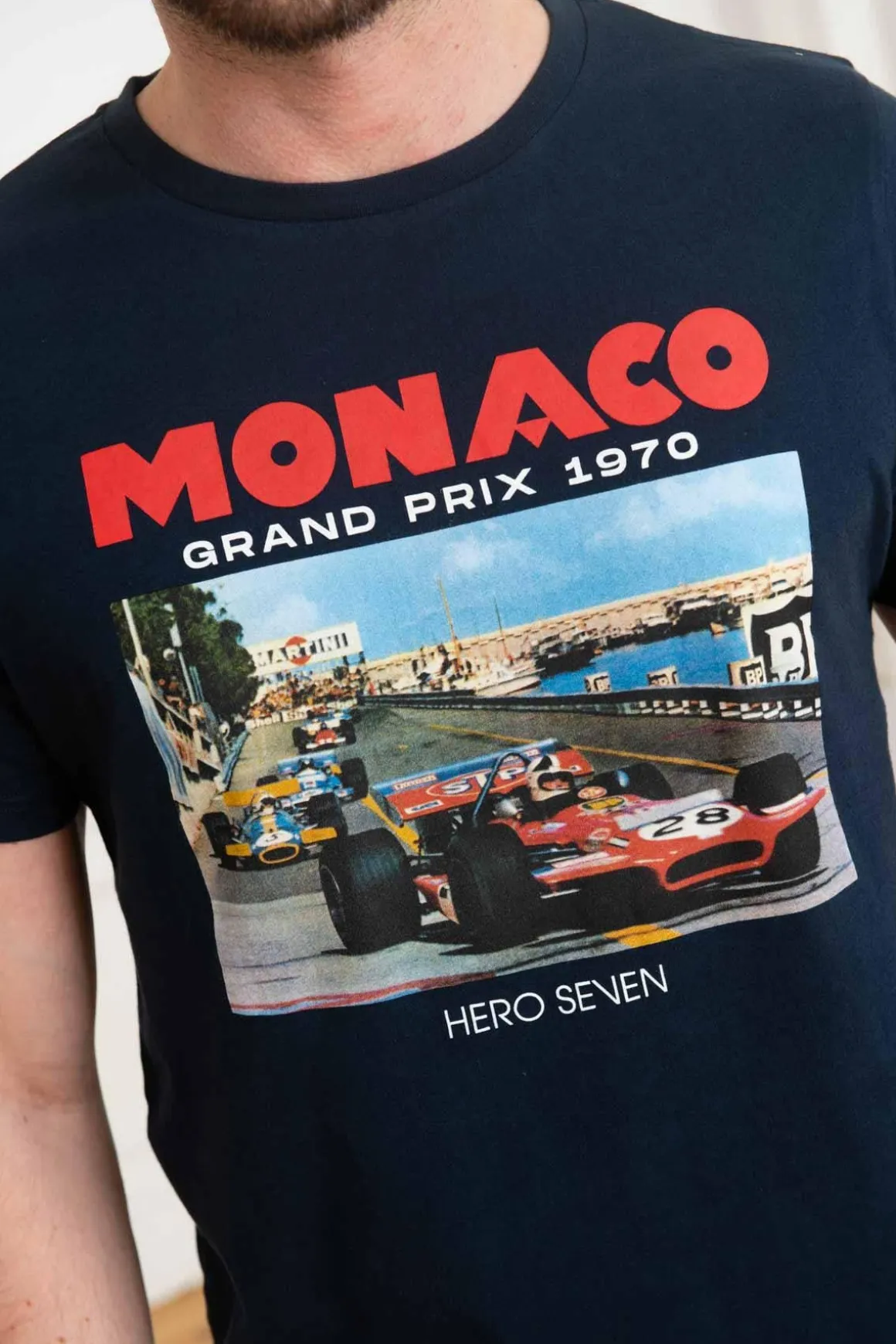 Tee Shirt Homme Hero Seven Monaco Navy
