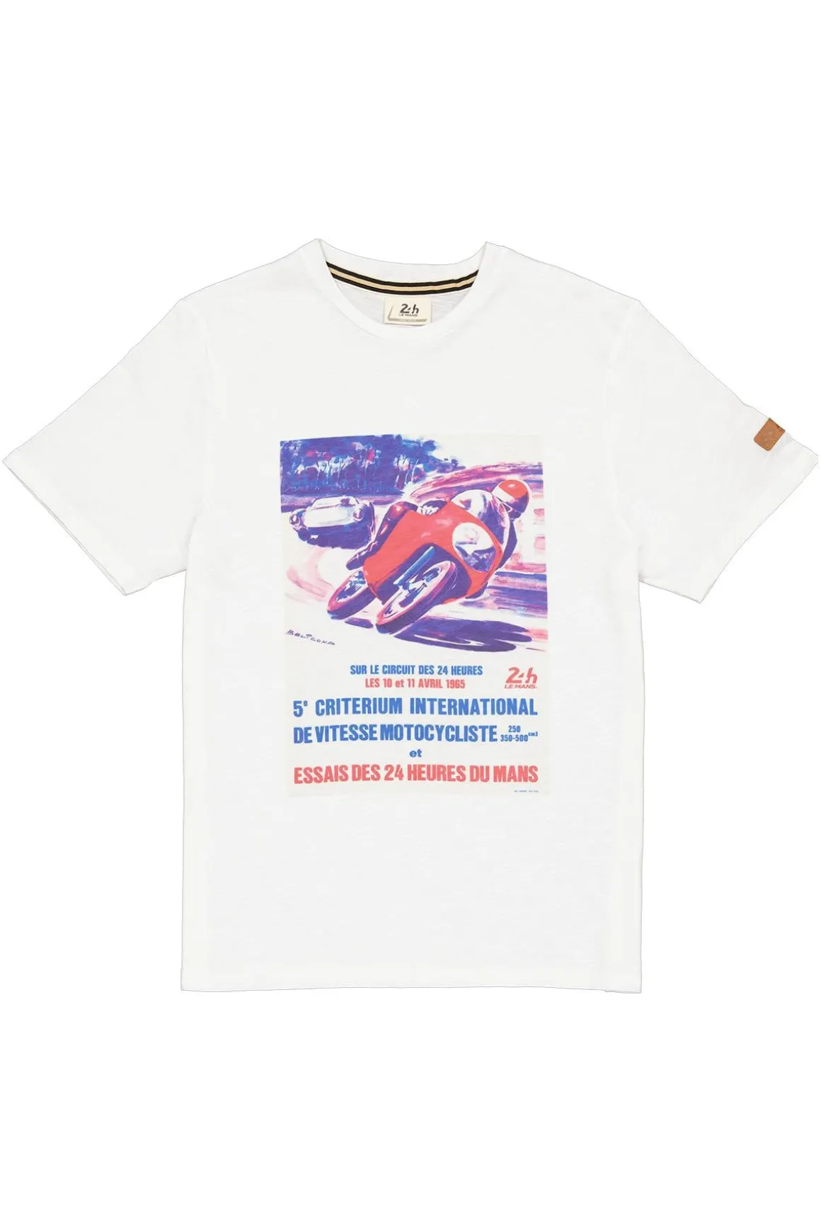 Tee Shirt Homme 24H Le Mans Tee Shirt Tsm65-050 Ecru