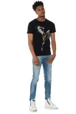 Tee Shirt Homme Horspist Kick M500 Black