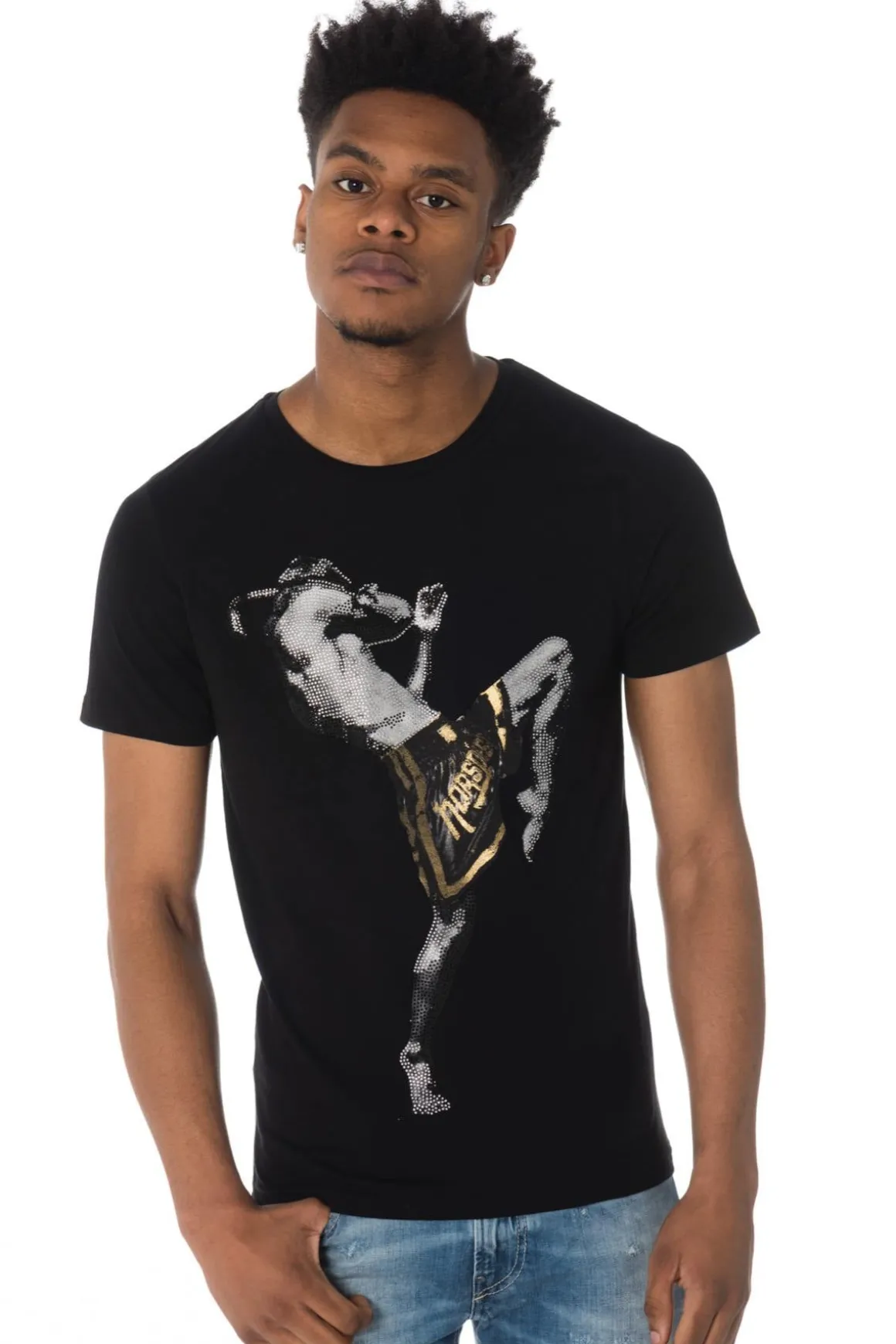 Tee Shirt Homme Horspist Kick M500 Black