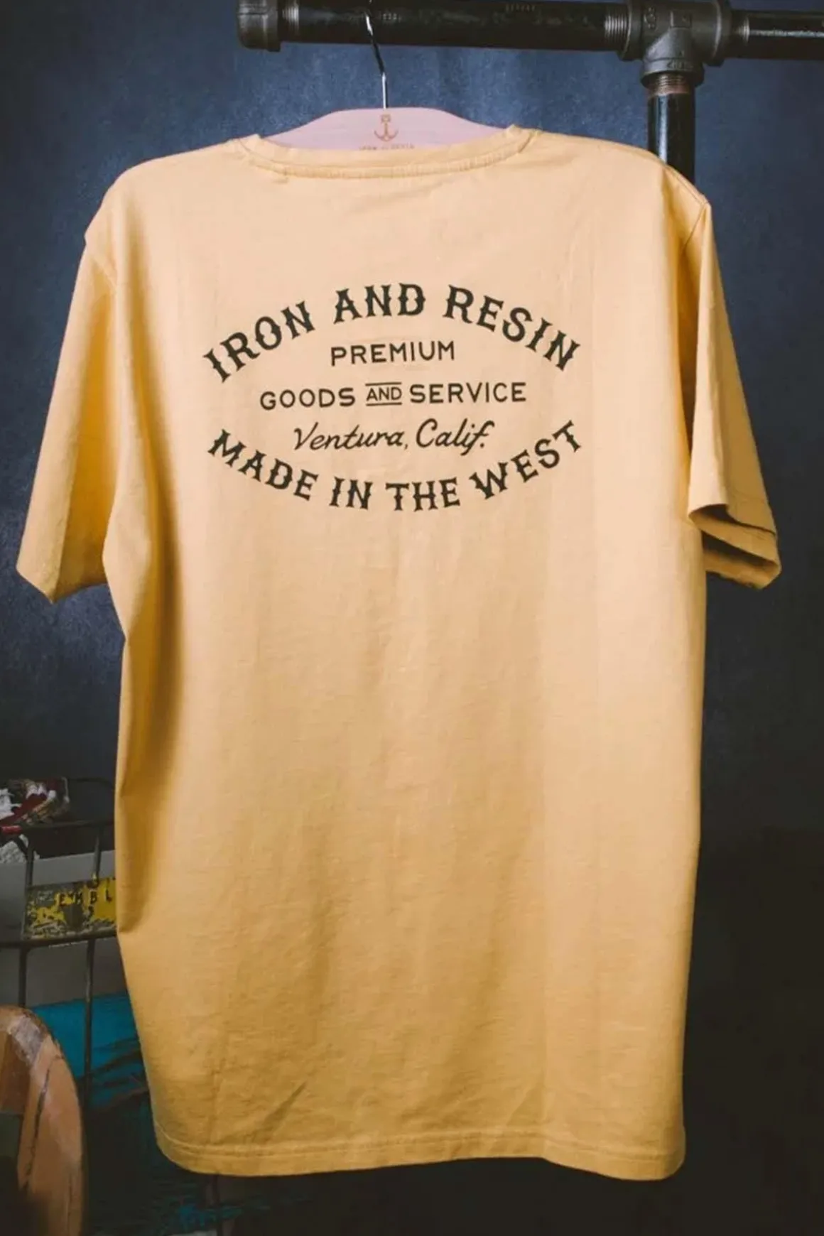 Tee Shirt Homme Iron & Resin Rotary Tee Gold