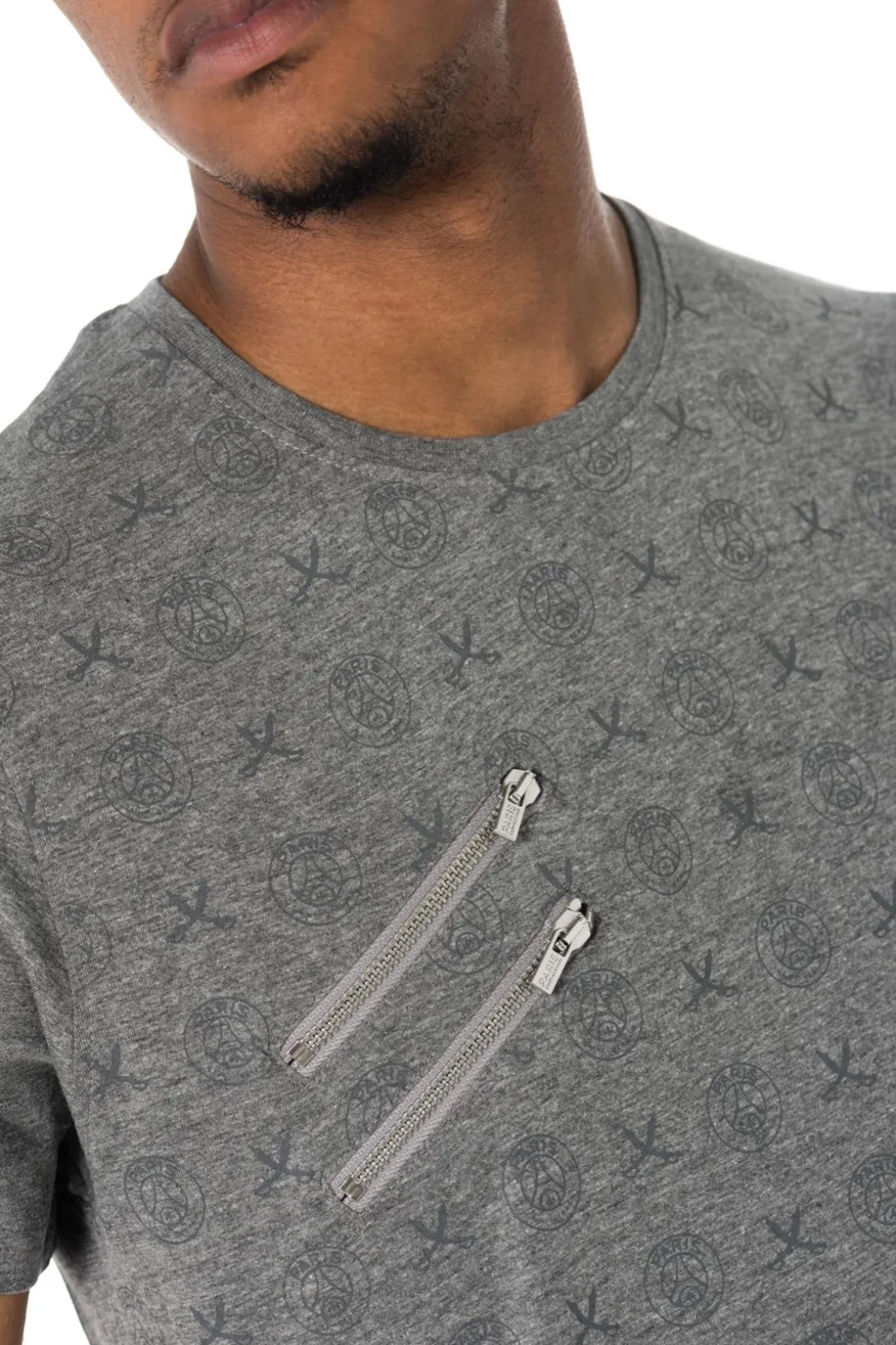 Tee Shirt Homme Paris Saint Germain D Edinson Gris