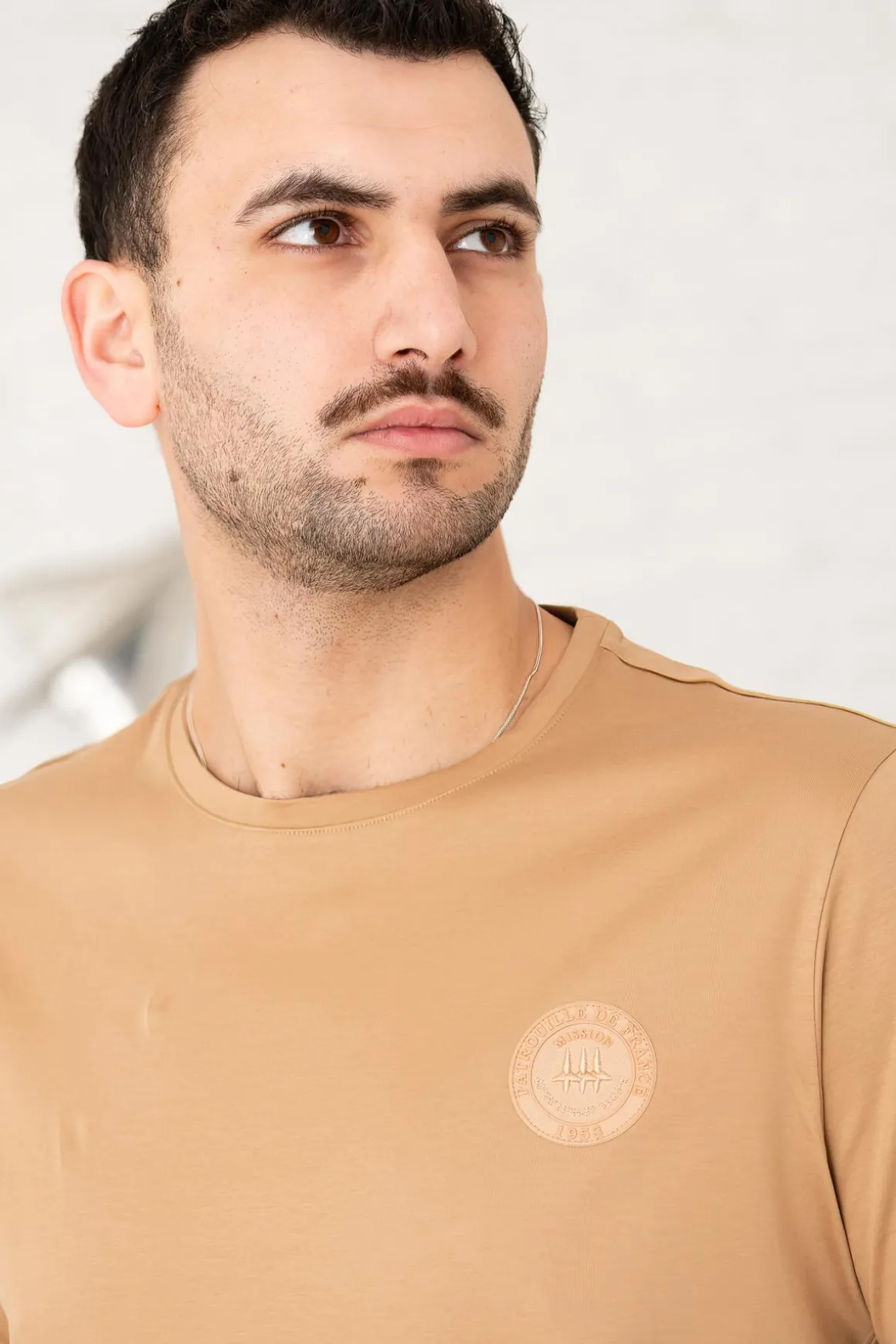 Tee Shirt Homme Patrouille De France Terra Mercerise Dark Beige