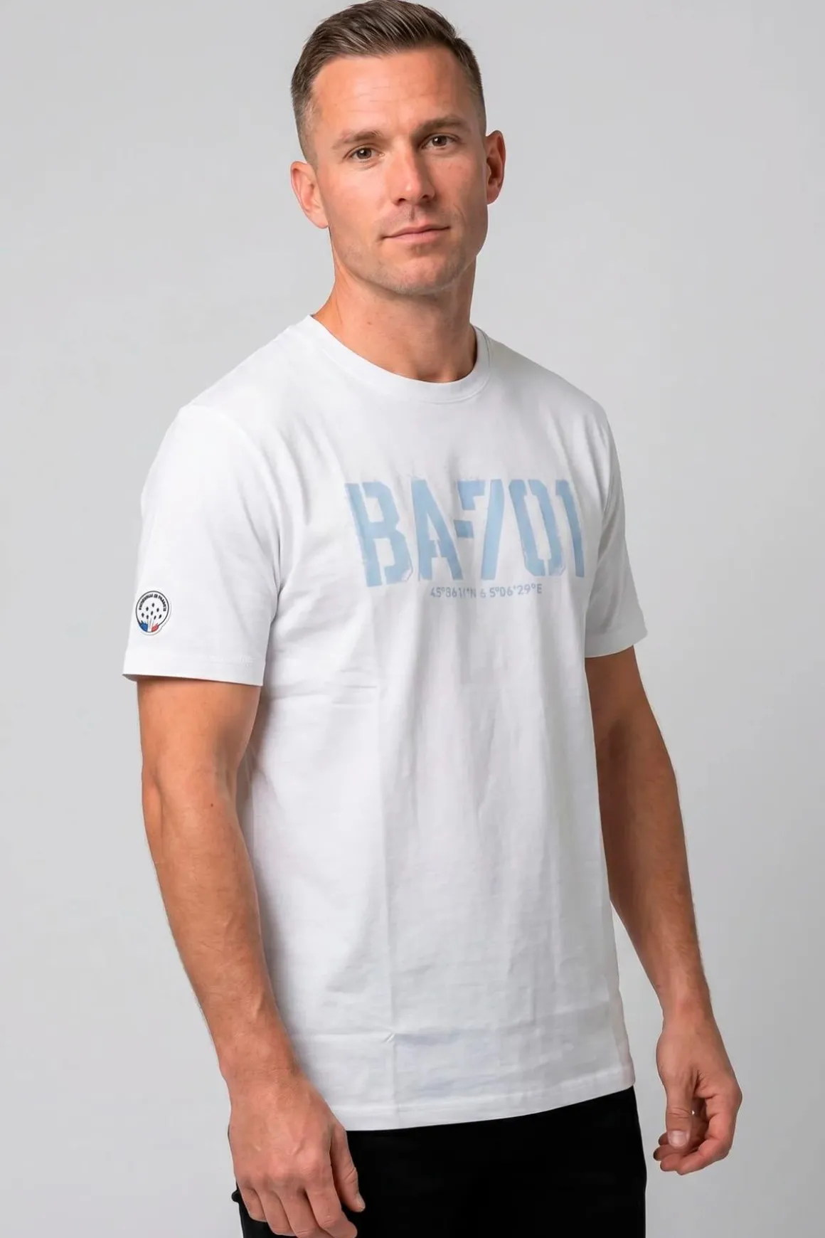 Tee Shirt Homme Patrouille De France Ba-701 Mercerise Off White