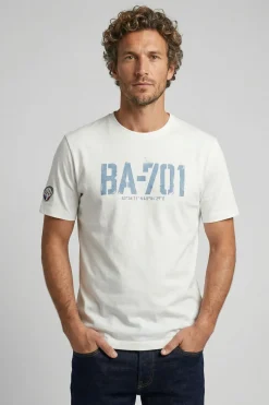 Tee Shirt Homme Patrouille De France Ba-701 Mercerise Off White