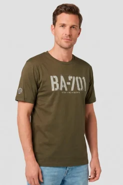 Tee Shirt Homme Patrouille De France Ba-701 Mercerise Kaki