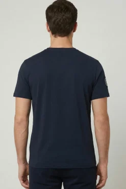 Tee Shirt Homme Patrouille De France Pilote Mercerise Navy Blue