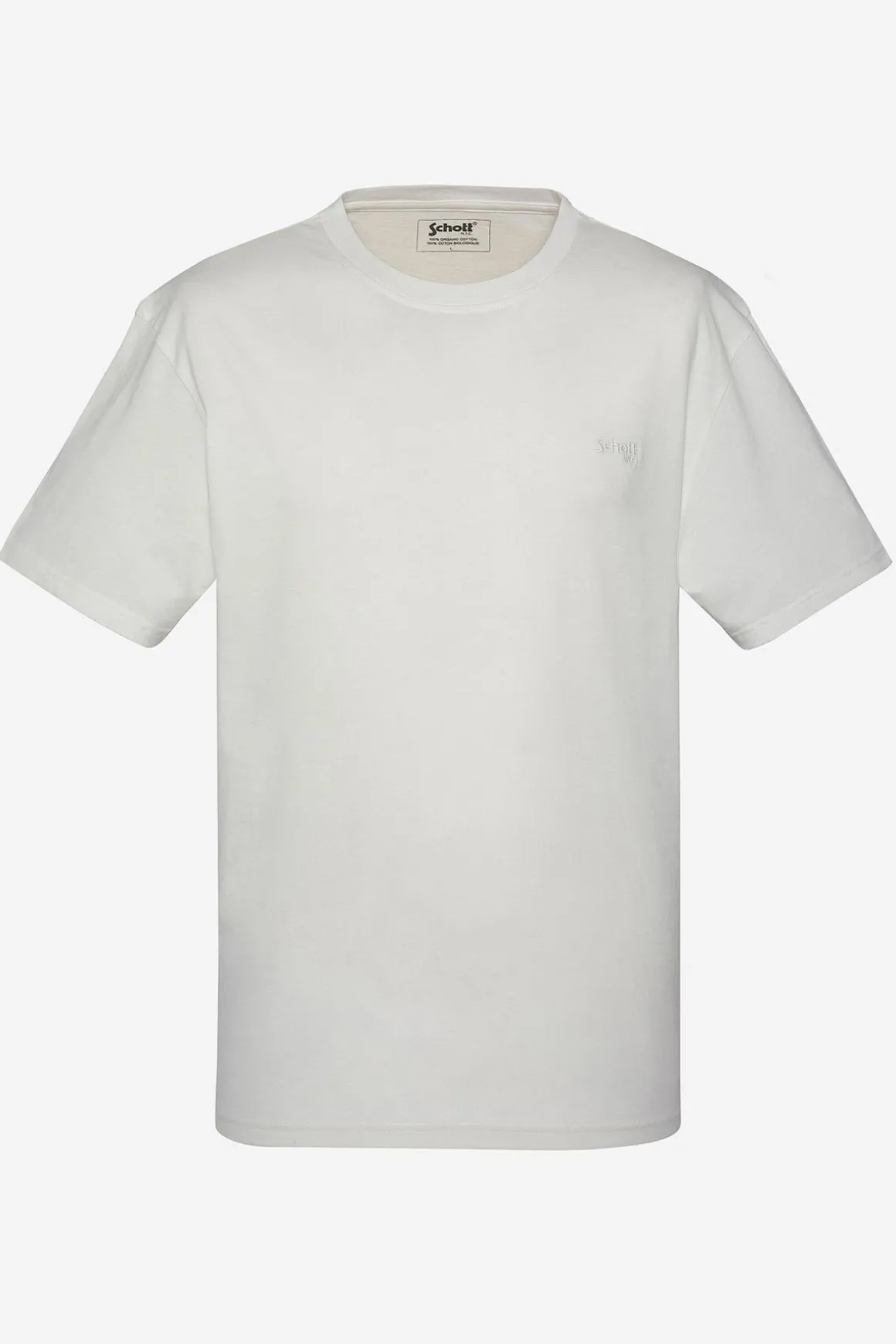 Tee Shirt Homme Schott Tsbase01 Washed Black / Off White