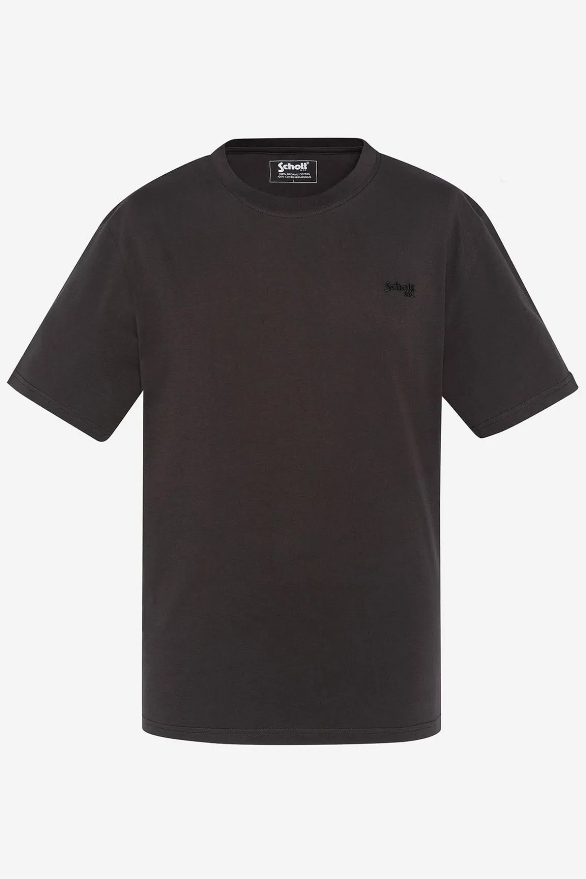 Tee Shirt Homme Schott Tsbase01 Washed Black / Off White