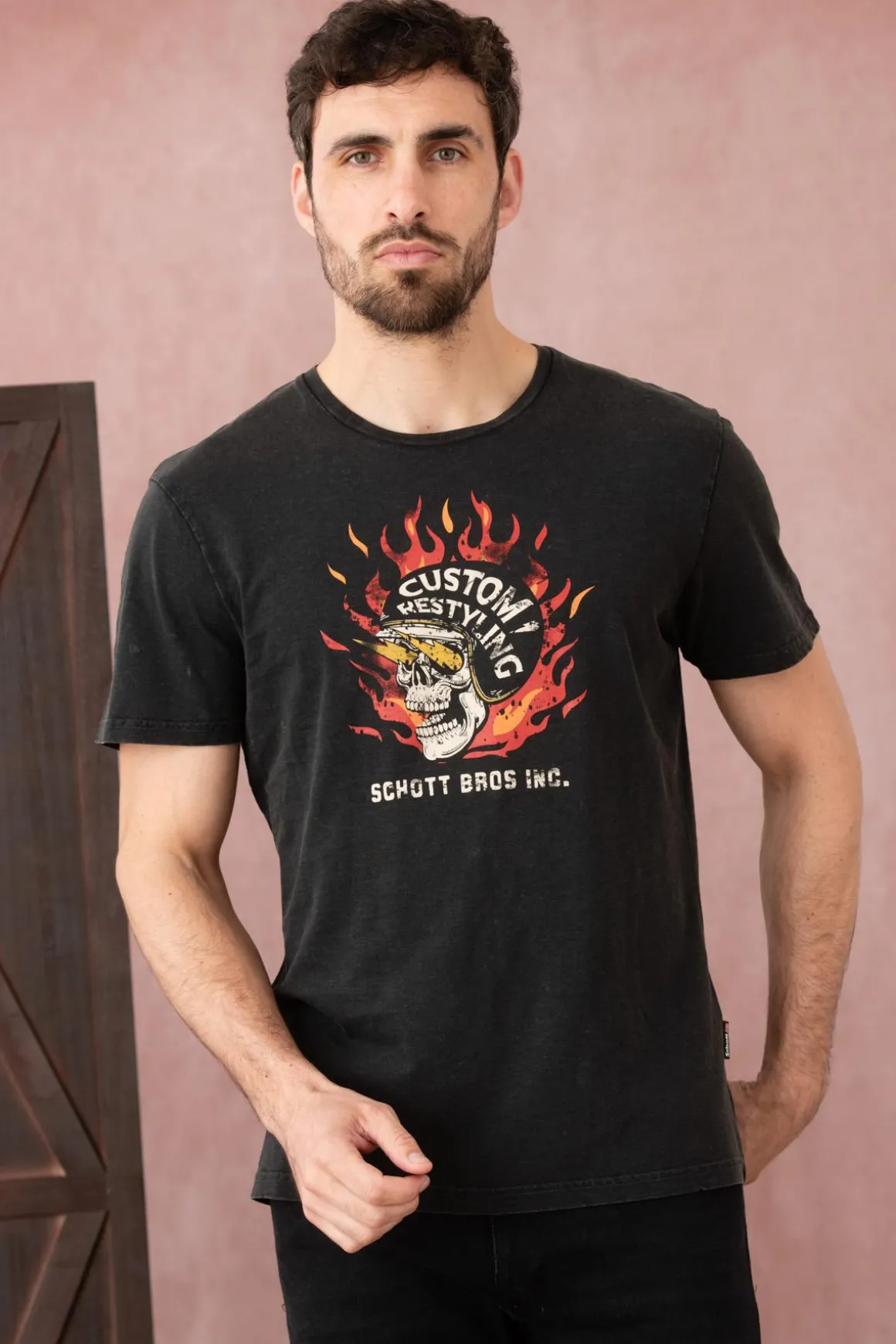 Tee Shirt Homme Schott Tselis Black