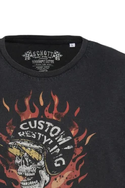 Tee Shirt Homme Schott Tselis Black