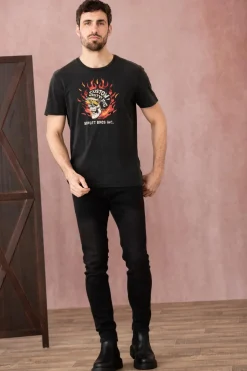 Tee Shirt Homme Schott Tselis Black