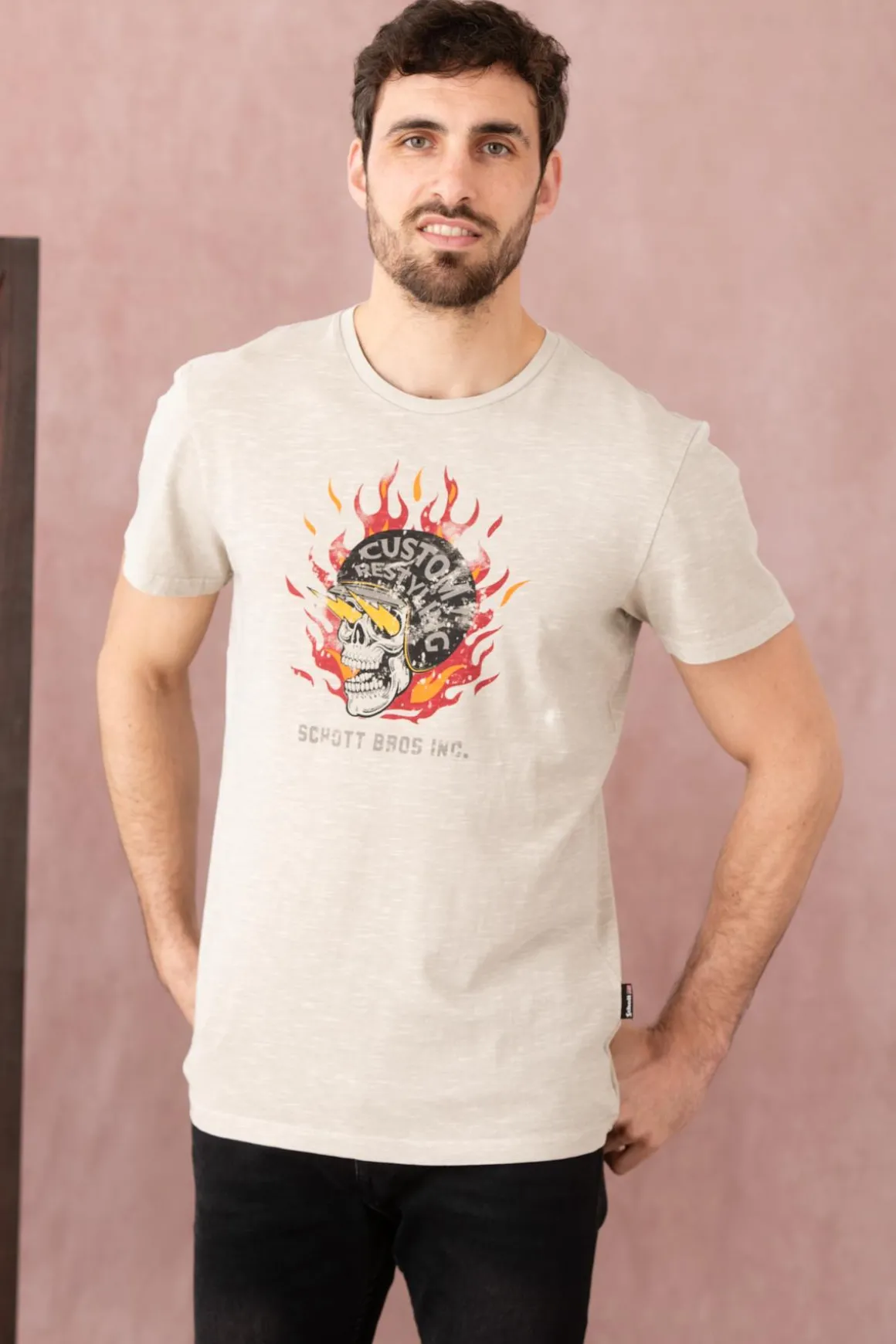 Tee Shirt Homme Schott Tselis Ciment