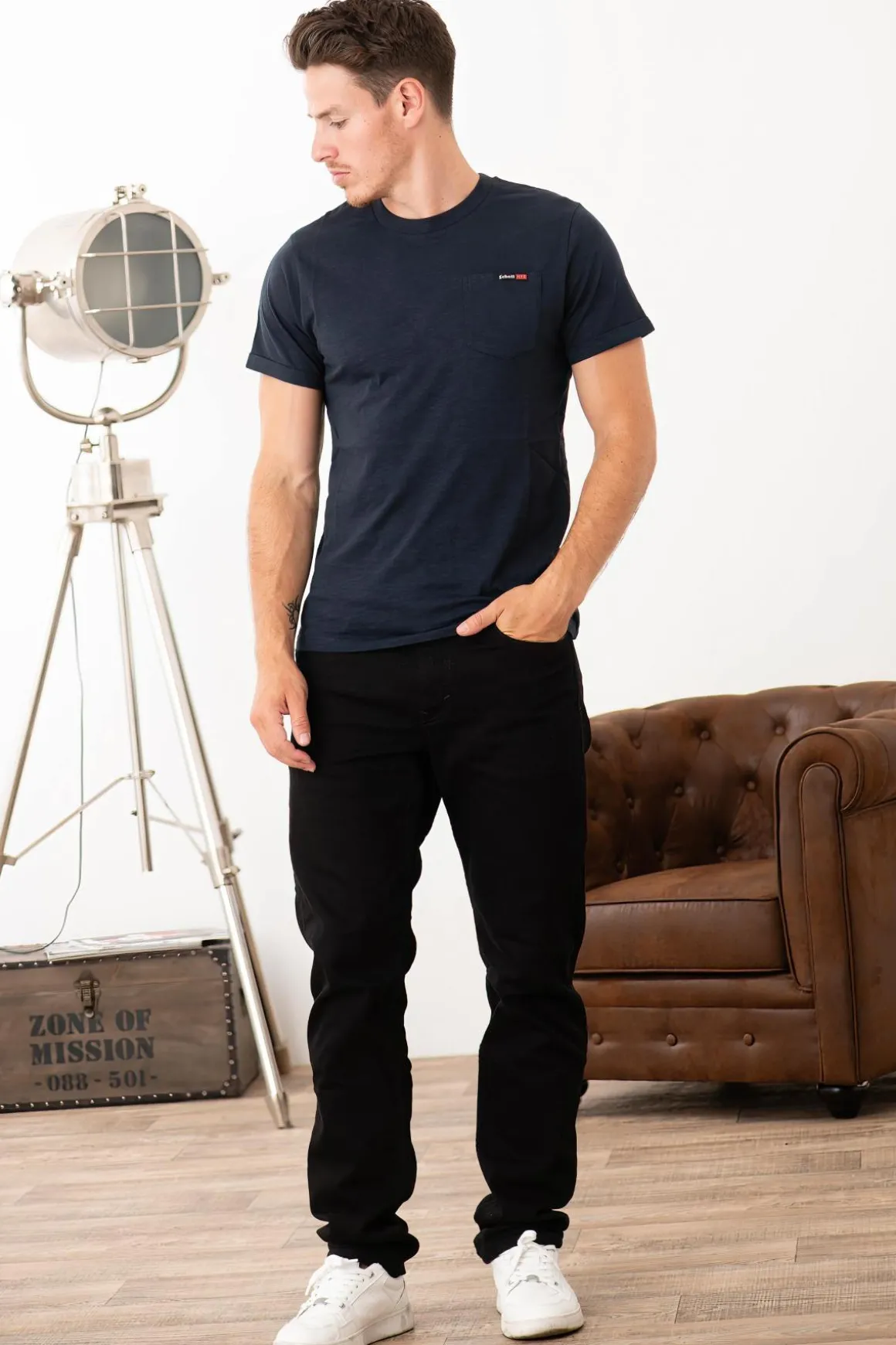 Tee Shirt Homme Schott Tskea1 Navy
