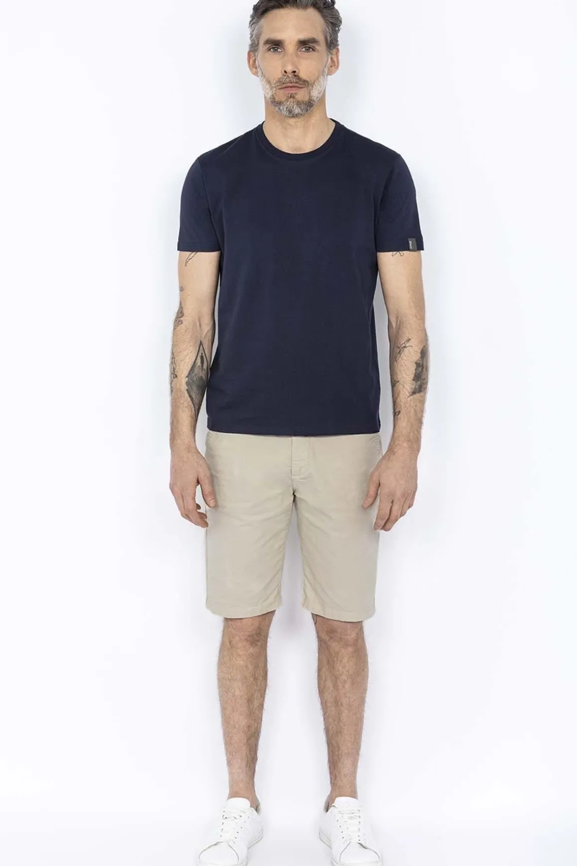 Tee Shirt Homme Schott Ts01Mc Navy/Grey