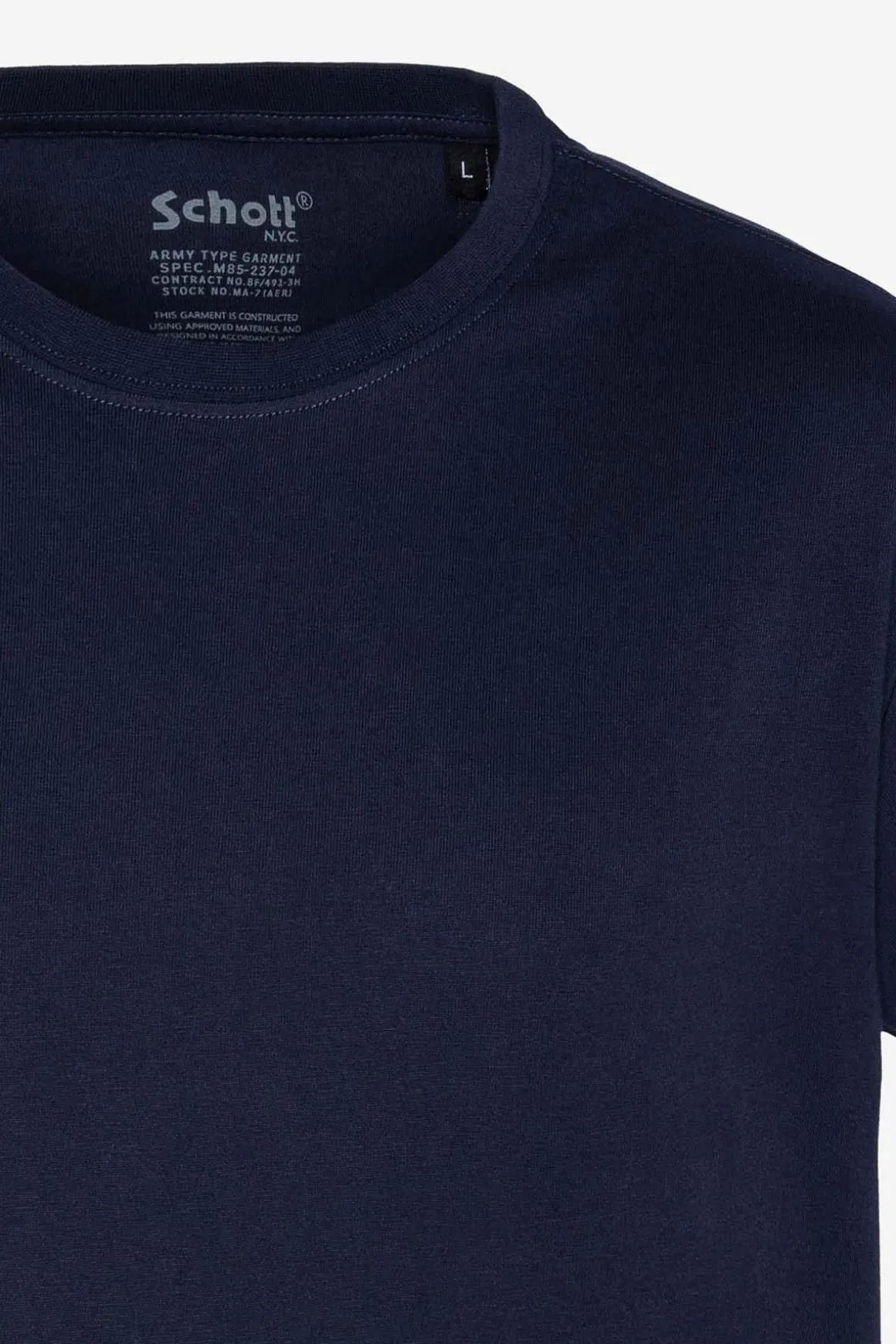 Tee Shirt Homme Schott Ts01Mc Navy/Grey