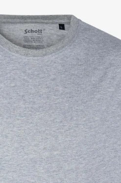 Tee Shirt Homme Schott Ts01Mc Navy/Grey