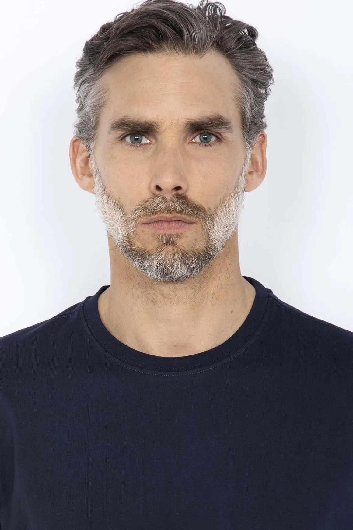 Tee Shirt Homme Schott Ts01Mc Navy/Grey