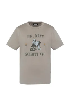 Tee Shirt Homme Schott Tsparksley Ciment