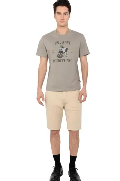 Tee Shirt Homme Schott Tsparksley Ciment