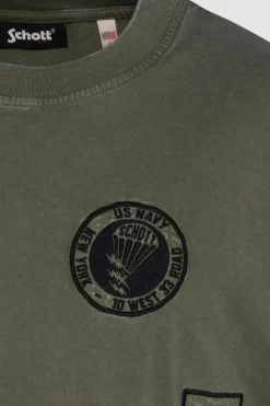 Tee Shirt Homme Schott Tstanner Kaki