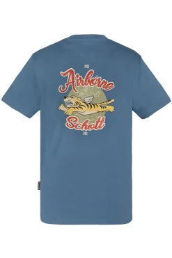 Tee Shirt Homme Schott Tstuarts Steel Blue