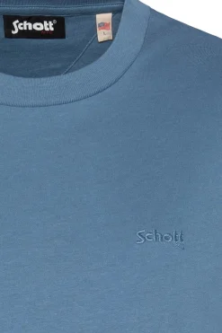 Tee Shirt Homme Schott Tstuarts Steel Blue