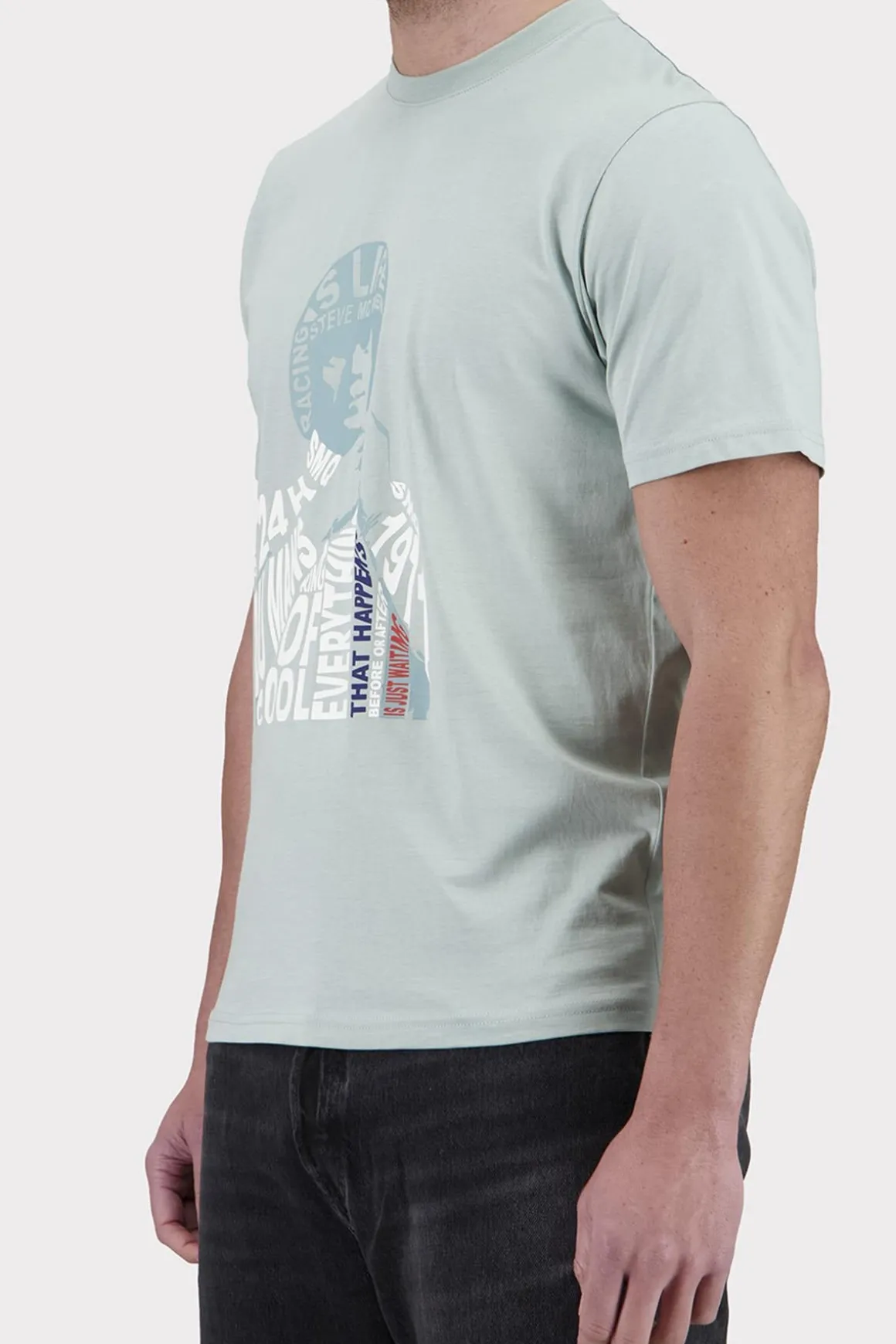 Tee Shirt Homme Steve Mcqueen Tee Shirt Tsm08-415 Mint