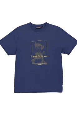 Tee Shirt Homme Steve Mcqueen Tee Shirt Tsm07-100 Navy