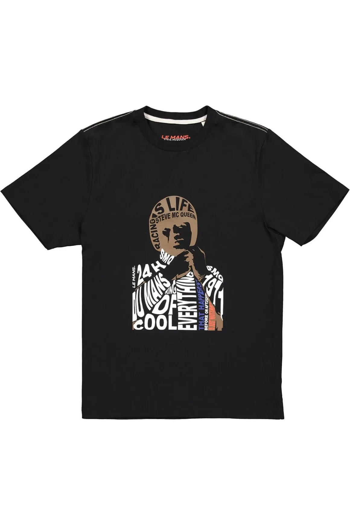 Tee Shirt Homme Steve Mcqueen Tee Shirt Tsm06-005 Noir